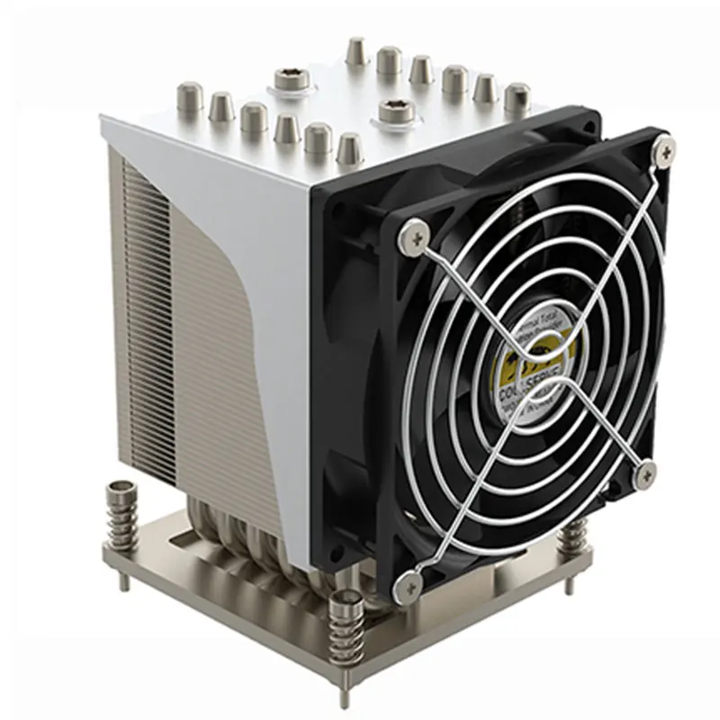 COOLSERVER R96 CPU Server Cooler Fan 4pin 6 heatpipe 240W heat sink Active cooling Fan For Intel LGA 1700 LGA3647 Quiet Radiator