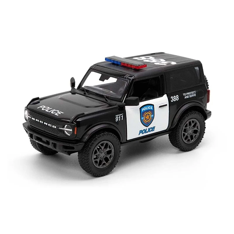 KiNSMART модель игрушечного автомобиля, 1:34 2022 Ford Bronco, полицейский внедорожник, спортивный, миниатюрный автомобиль, Коллекционная Коллекция, подарок для детей, мальчиков