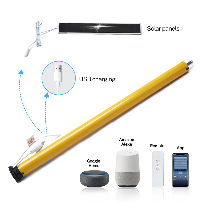 Aok tubular battery motor motorized electric interior roller sun blinds