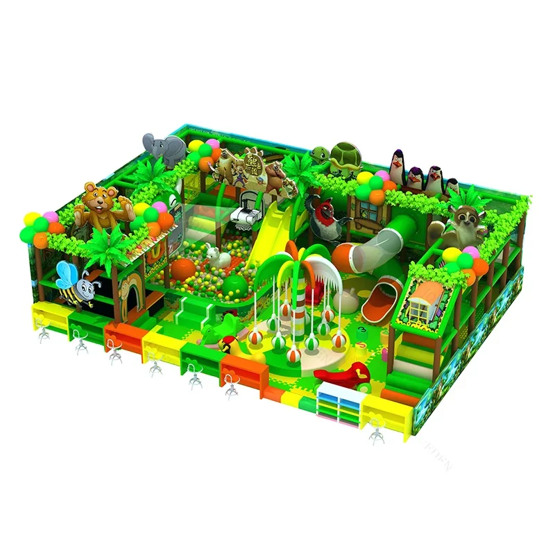 JOYEDEN Top kids play Games forest coconut tree Indoor Naughty Castle children commercial indoor playground equipment