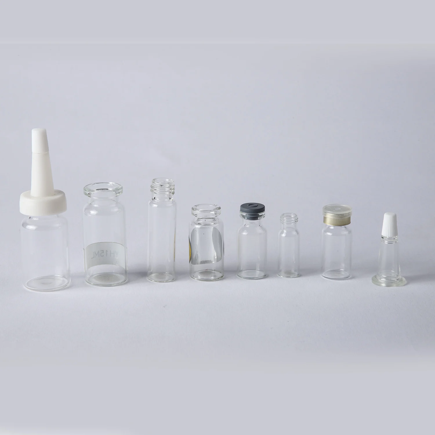 5ml 10ml hot selling mini pharmaceutical glass vial for injection with rubber soft cap custom printing