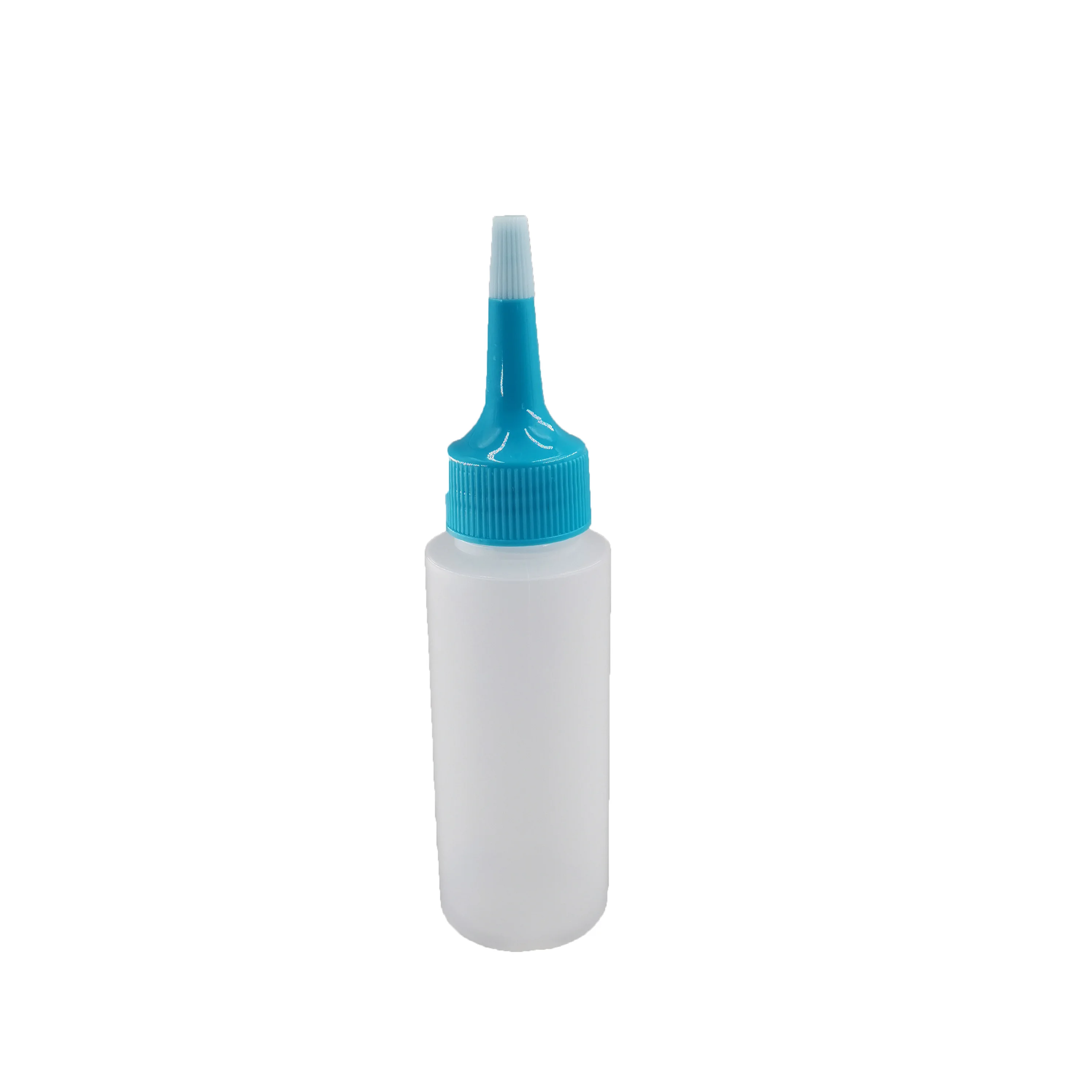 65ml Empty plastic bottle for Pigment Glue Hair Dye Squeezable bottle with Twist Cap Plastic Hair Oil Bottle With Applicator