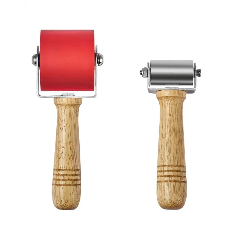 Factory wholesale High Temperature Resistant Plastic Rubber Seam Double Bearing Hand Pressure Roller