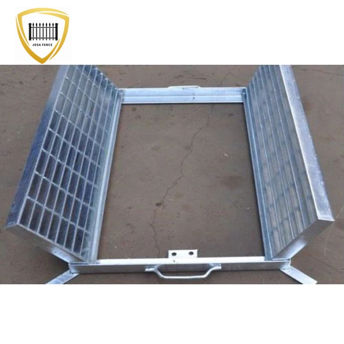 Hot dip galvanized drain cover grate carbon steel bar grating drainage trench cover  Q235 steel grating price