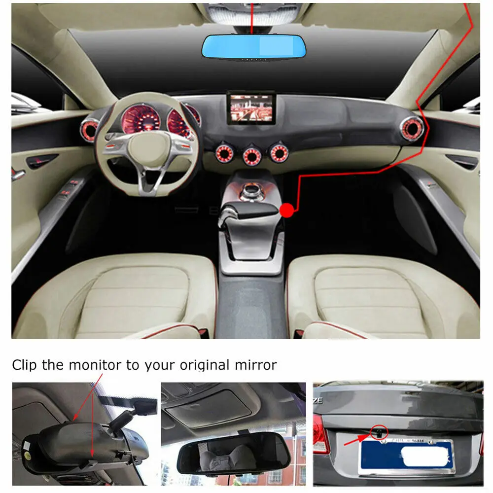 Top selling Car video driving recorder 1080p hd dual camera car dvr 4.3 inch dash cam car black box