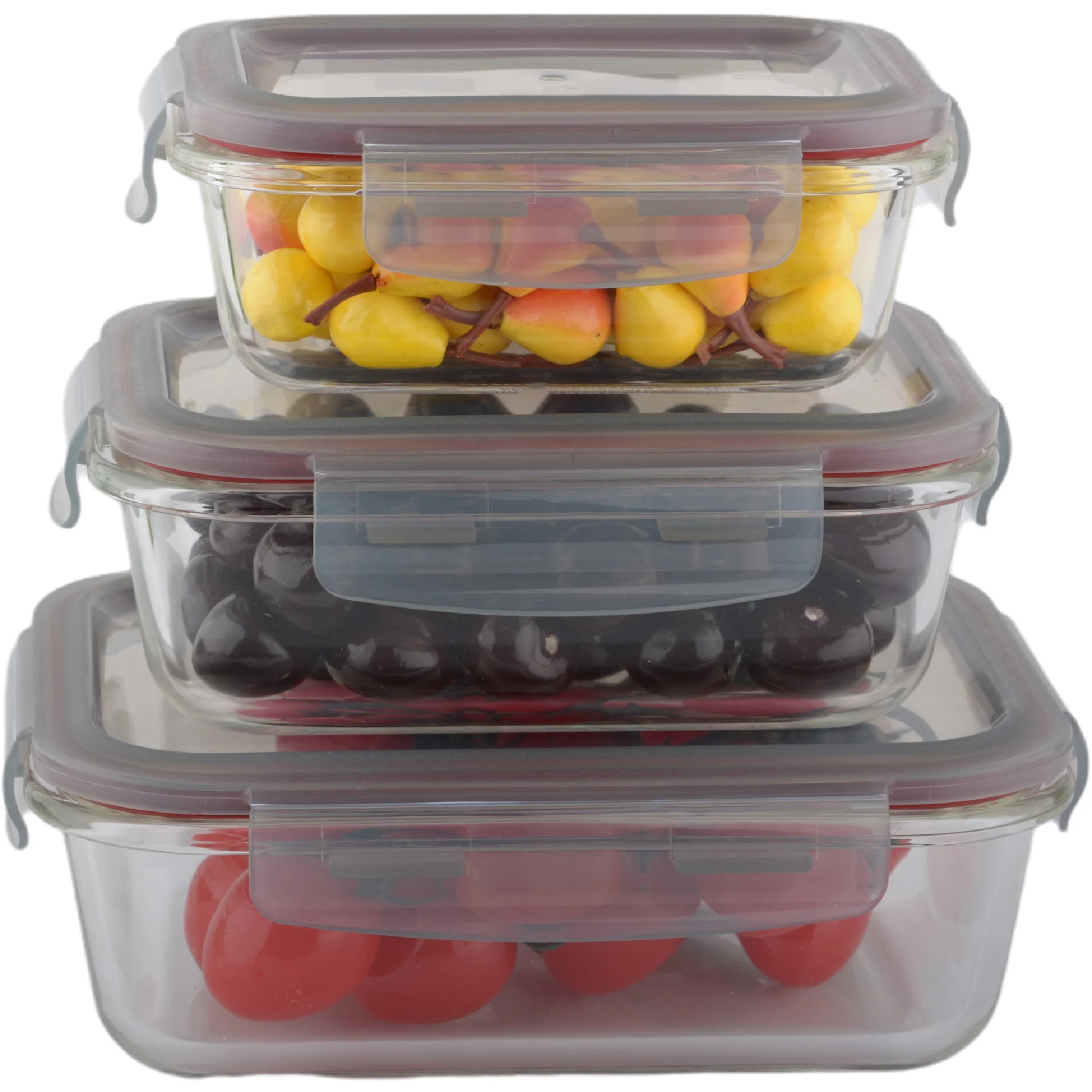 
Hot selling leak proof glass food container set 