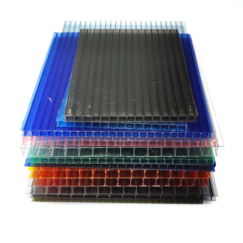 20mm Uv Protected  Polycarbonate 4 layer polycarbonate Greenhouses multilayer pc hollow sheet