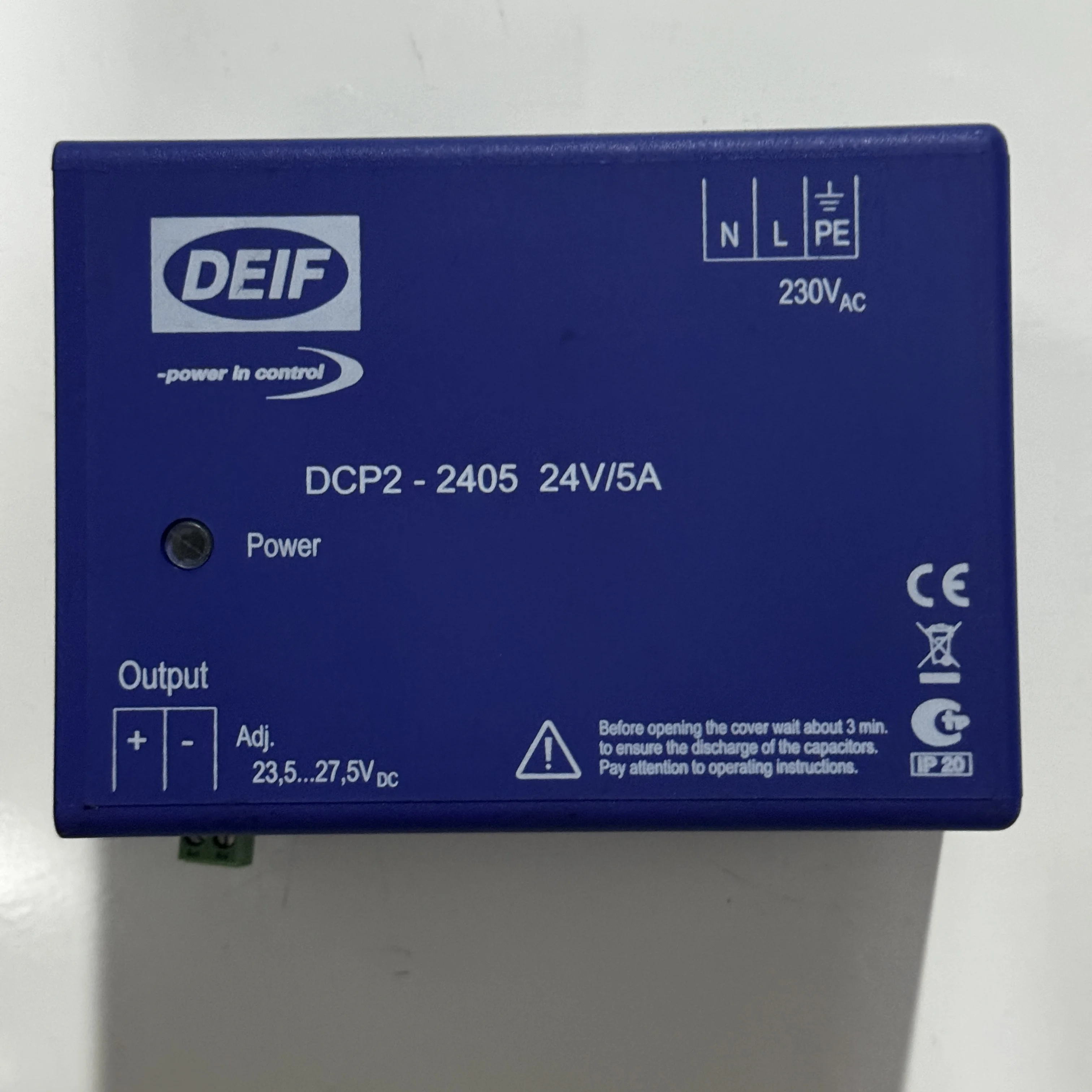 DEIF DCP2-2405 Battery Charger Power Supply 24V/5A 1240020009A