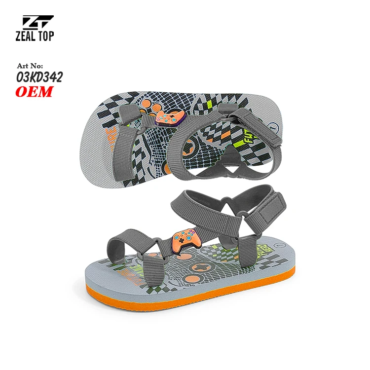 Hot Sale High Quality Children Slippers Kid Summer Shoes Girls Babies Flat Fancy Toddler Sandals Manufacturers PVC Strap Sandals