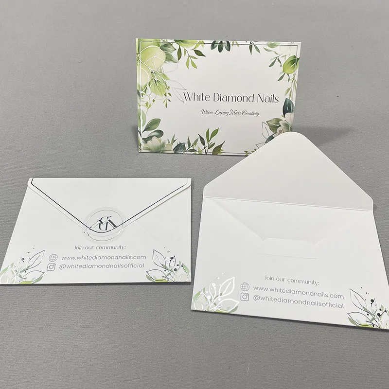Custom Printed Envelopes Letter High Quality Luxury Paper Envelopes Wholesale Silver Foiling Envelope And Letter For Invitation
