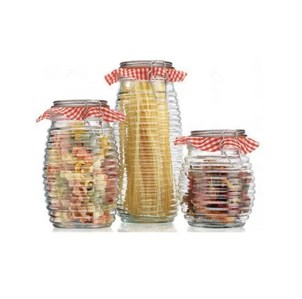 Accept custom order clear glass wholesale glass food container glass candy jars