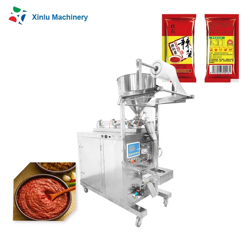 ice cream ketchup honey sauce ice candy butter lotion pva film sachet food multihead packing machine