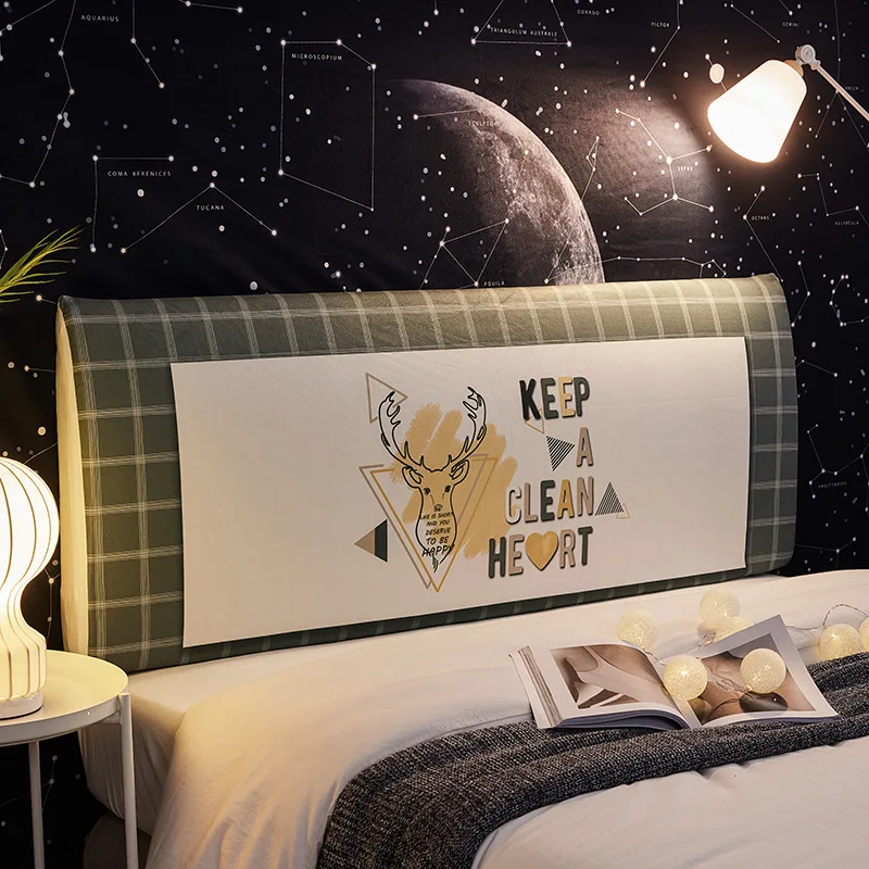 Nordic Bed Cover Removable And Washable Bedroom Bedside Backrest Cover Dustproof Fabric Protective Cover