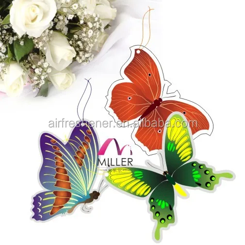 Fragrance custom logo printed car paper air freshener hanging scented card