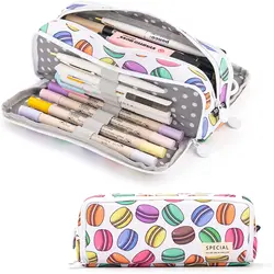 Pencil Case Big Capacity Pen Marker Holder Pouch Box Makeup Bag Oxford Cloth Large Storage Stationery Organizer with Zipper for