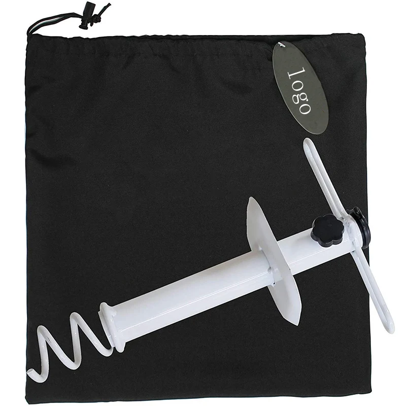 Outdoor sand ground grabber beach anchor metal stand base fishing pole holder anchor screw for umbrellas