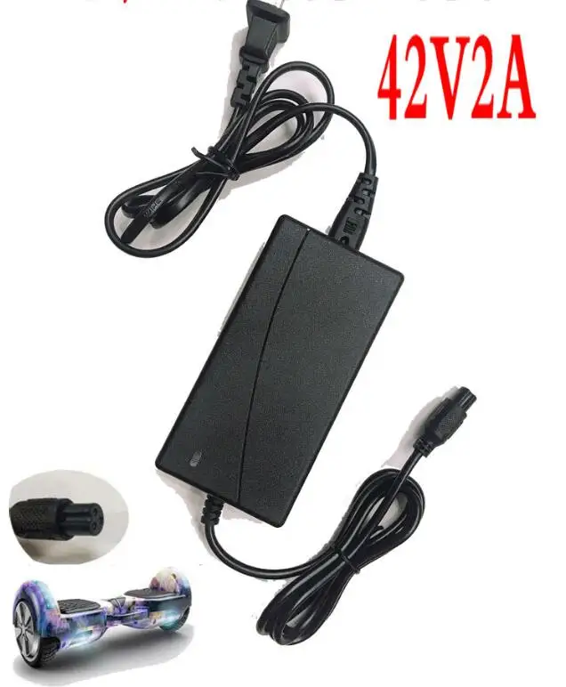High quality 42V 2A electric scooter battery charger for two wheels self balancing hoverboard