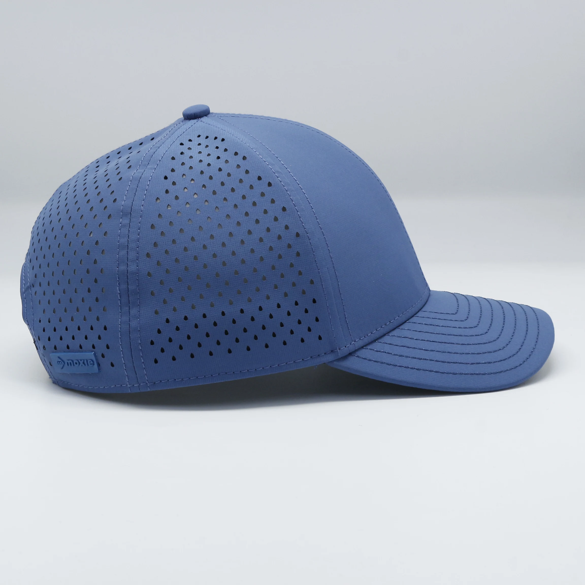 Custom Designer Men 6 Panel Laser Cut Hole Perforated Brand Waterproof Rubber Logo Quick Dry Dad Gorras Sport Baseball Cap Hat