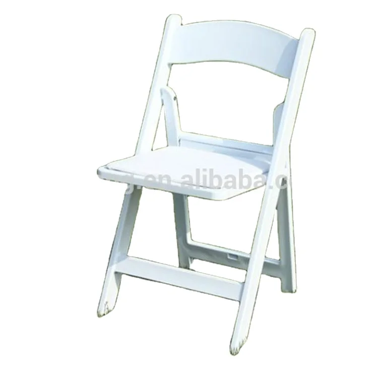 Wholesale White Resin Folding Chair/plastic Chair With Padded Seat
