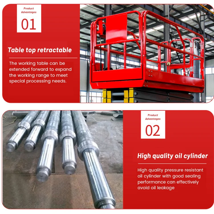 CE ISO 4m 8m 12m Load 500kg 1000kg Manual or battery Electric Scissor Lift Mobile Hydraulic Scissor Lift for Window Cleaning