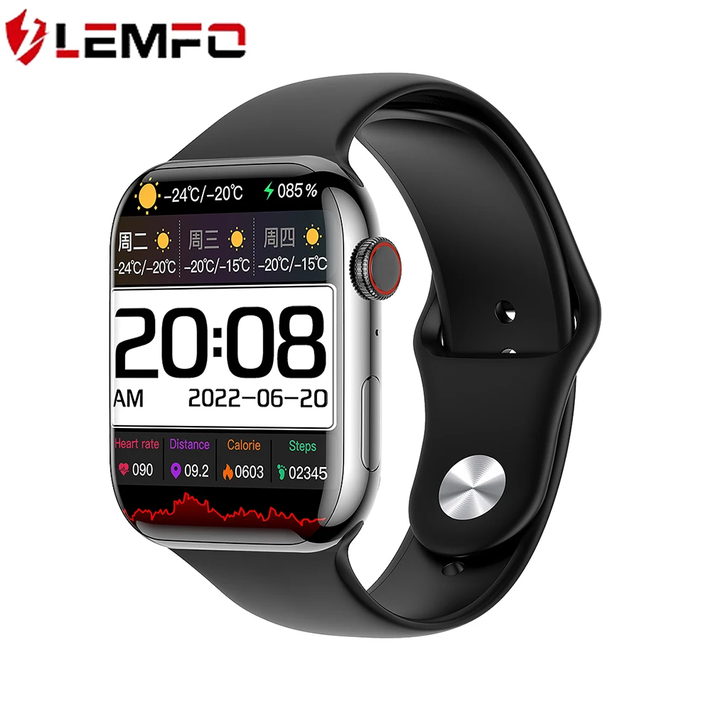 New arrival LEMFO DM10 2.09inch large screen square 480*546px heart rate smart watch with blue tooth call