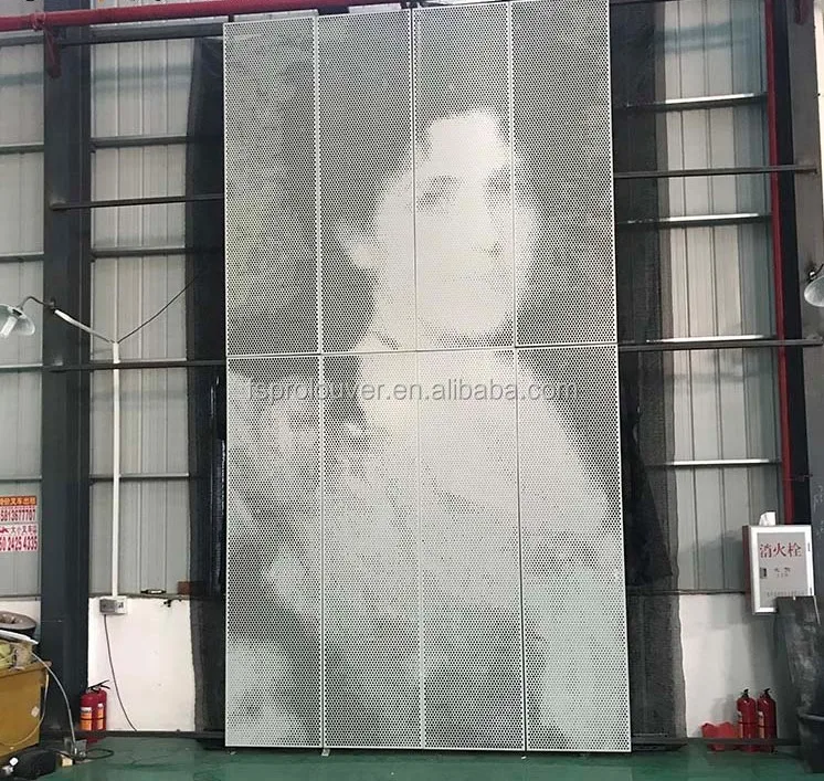 8mm/10mm/15mm/20mm/25mm thick CNC laser cutting aluminum perforated facades