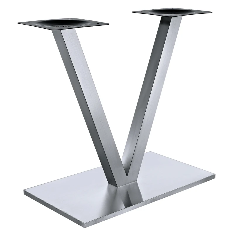 Manufacturer factory  brushed stainless steel x-shaped metal table legs