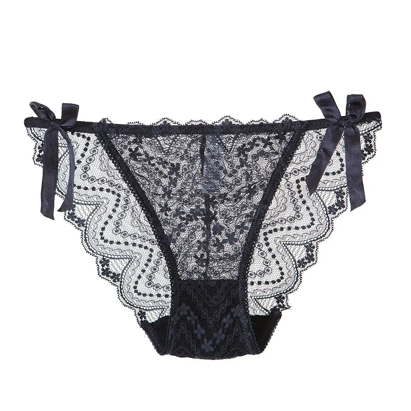 Сексуальные кружевные женские трусики, европейские и американские трусики для девочек, прозрачные трусики с низкой посадкой из чистого хлопка, женские трусики больших размеров