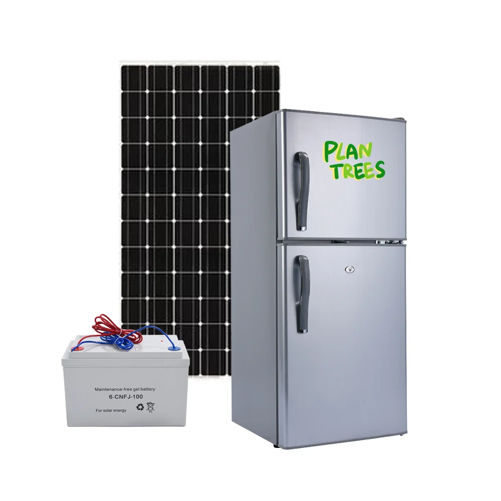 Oem Double Door DC Fridge Solar Power 24V 12V Refrigerator BCD-118