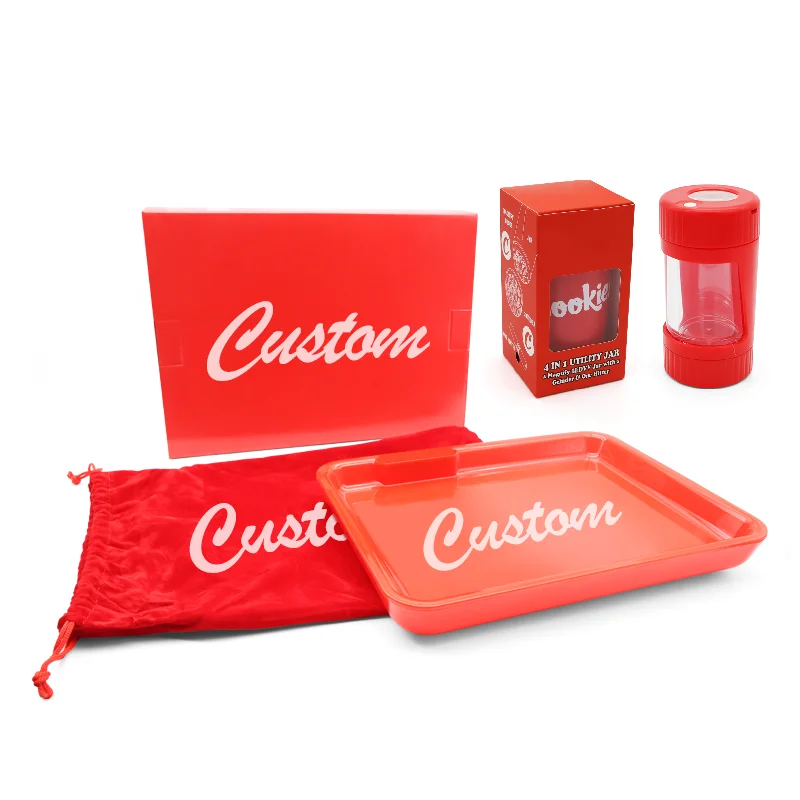 Portable cigarette case charged and luminous tobacco grinder sealed plastic tobacco case