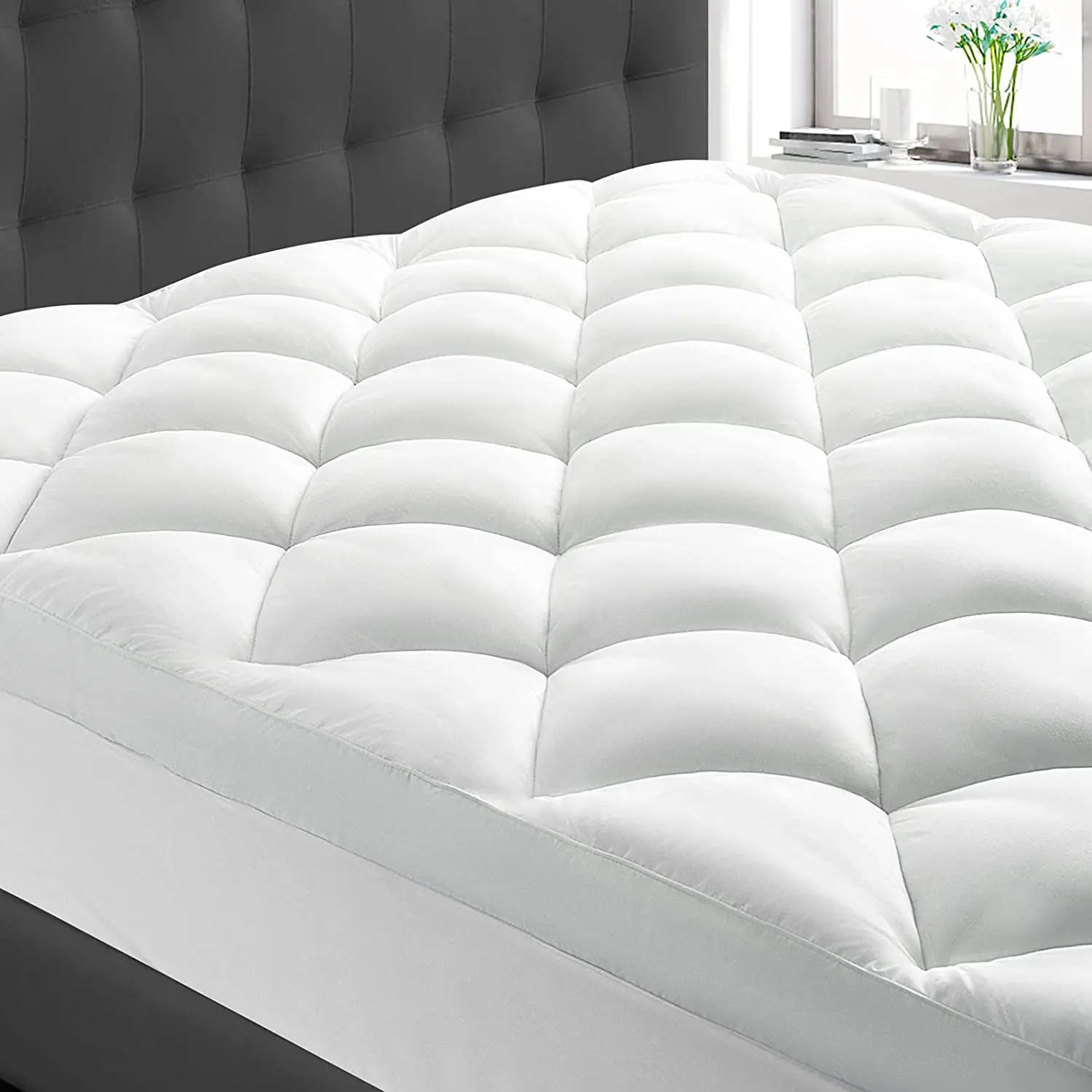 Extra Thick Mattress Topper Full Size, Down Alternative Fill Plush Mattress Pad Cover Topper