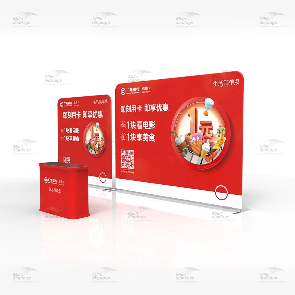 custom banner backlit backdrop wall display with stand