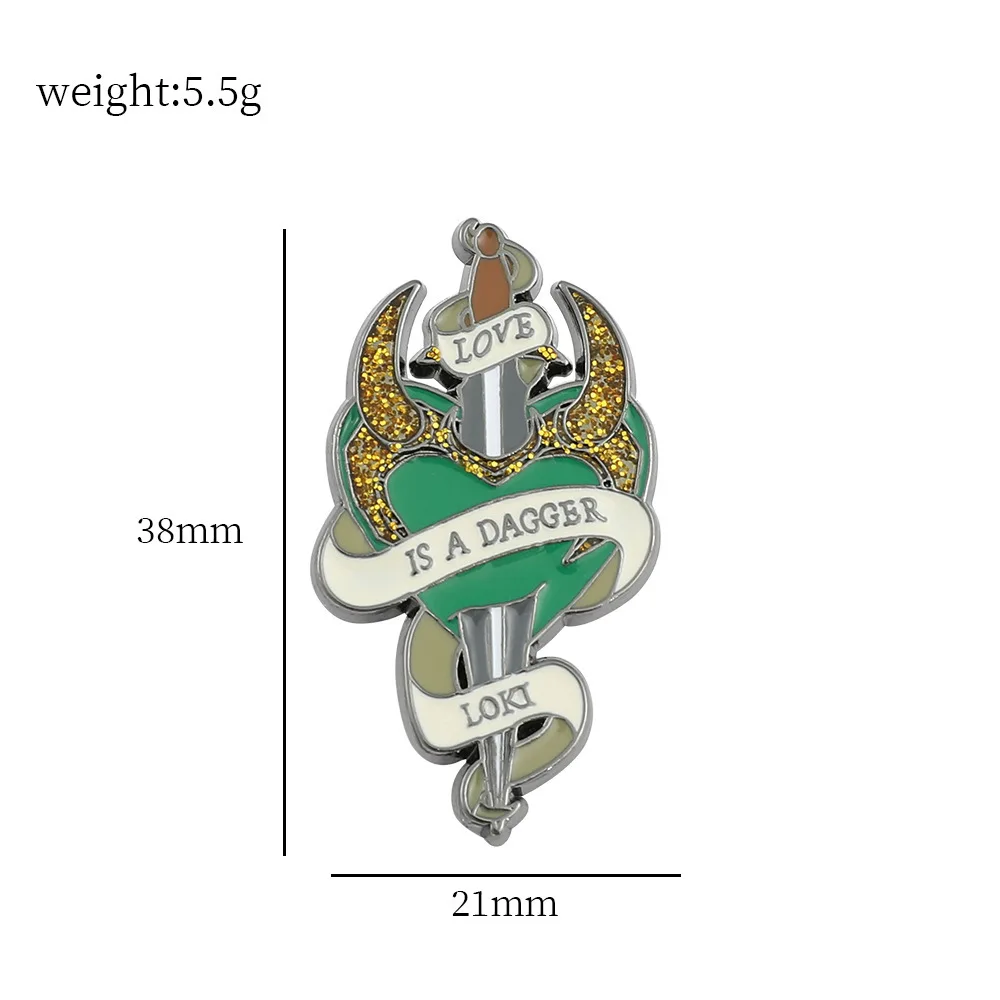 Hot Selling Marvel Film Brooch Moonlight Knight Scarlet Witch Loki Enamel Pin Metal Pins