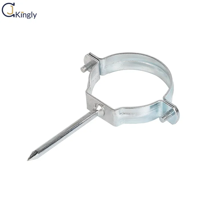 1Inch DN25 hammer-in pin clamp Heavy Duty Welded Nail Wall Mount Pipe Clamp for gas and water pipe