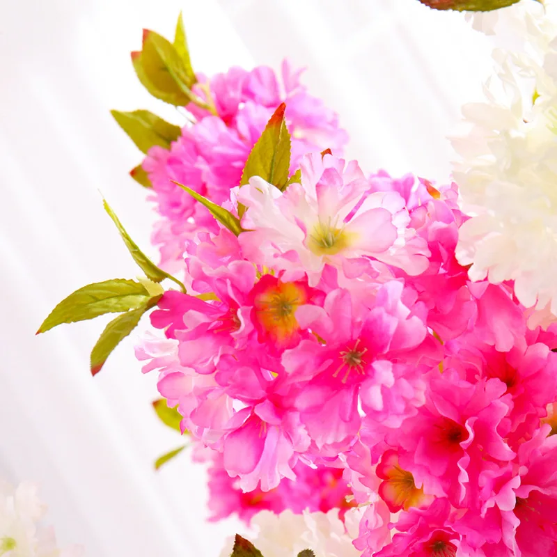 Cherry Blossom Branch Wedding Cherry Tree Peach Tree Flower Fake Flower Wish Simulation Rattan Indoor Wall Decoration Rattan