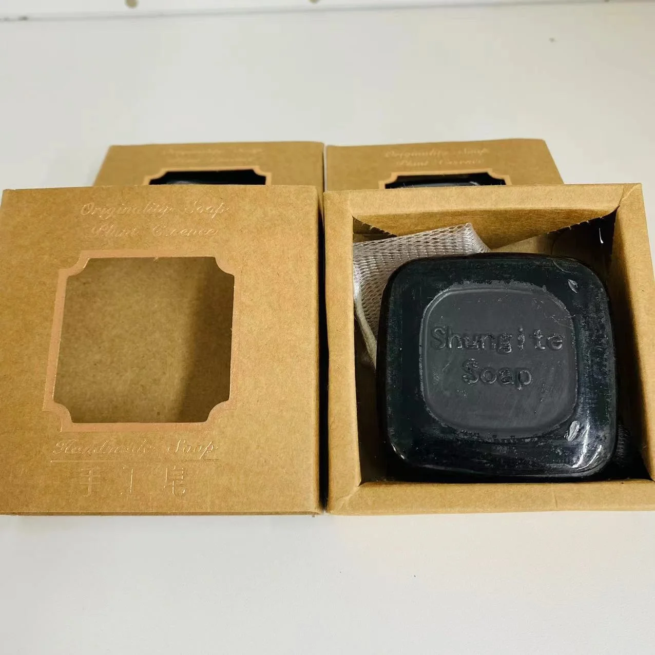 Wholesale Natural Handmade Shungite Soap For Bath Cleansing Soap
