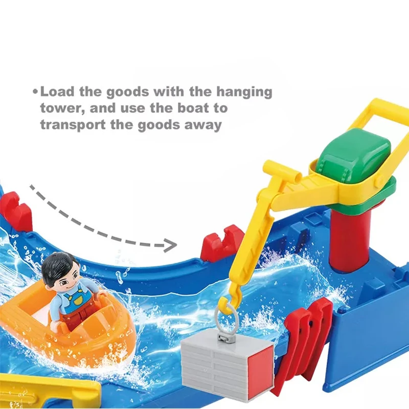 57PCS Water park educational summer play water track table games toy for kids