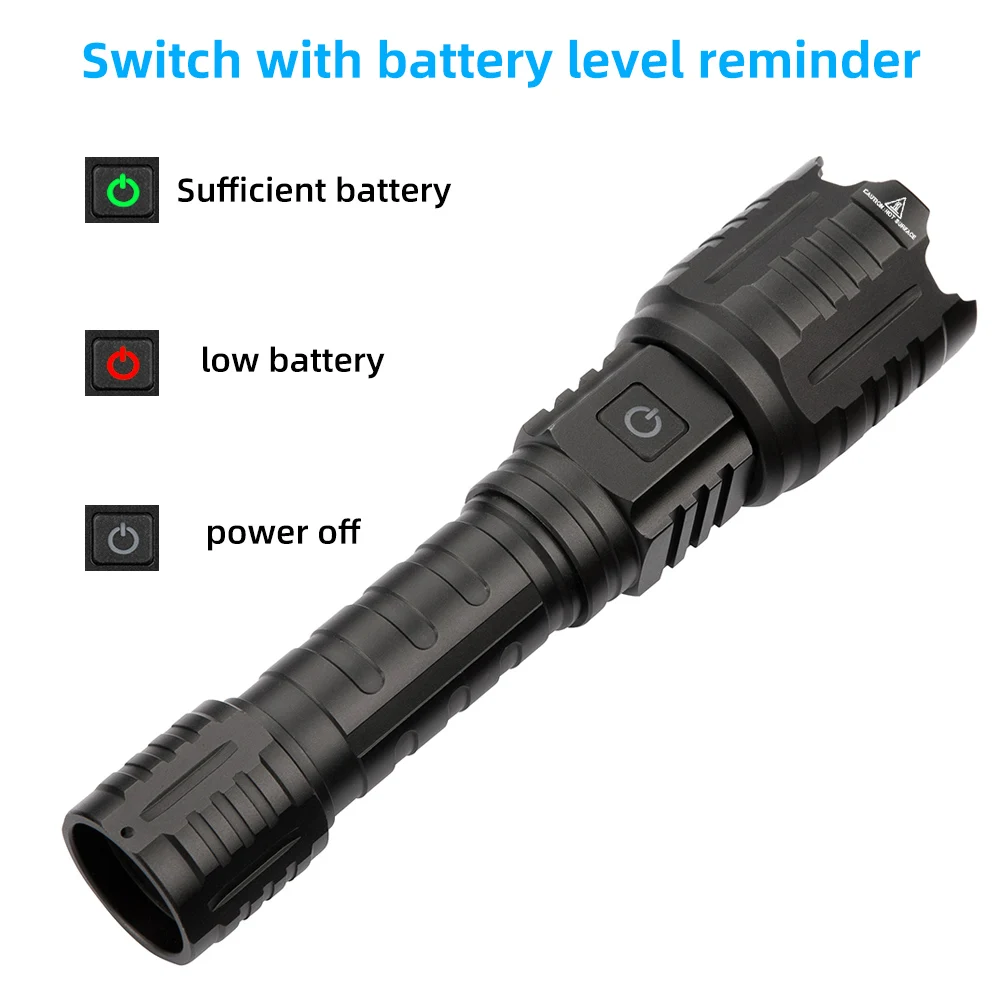 Factory outlet aluminium alloy high lumens LEP 1800Lumens long Range super bright led flashlight Type C Flashlights &Torch