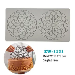 Silicone Icing Mats Coral Design Fondant For Cakes Moldes De Silicona Baking Mold Cake Pastry Tools Cake Decorating Lace Mats