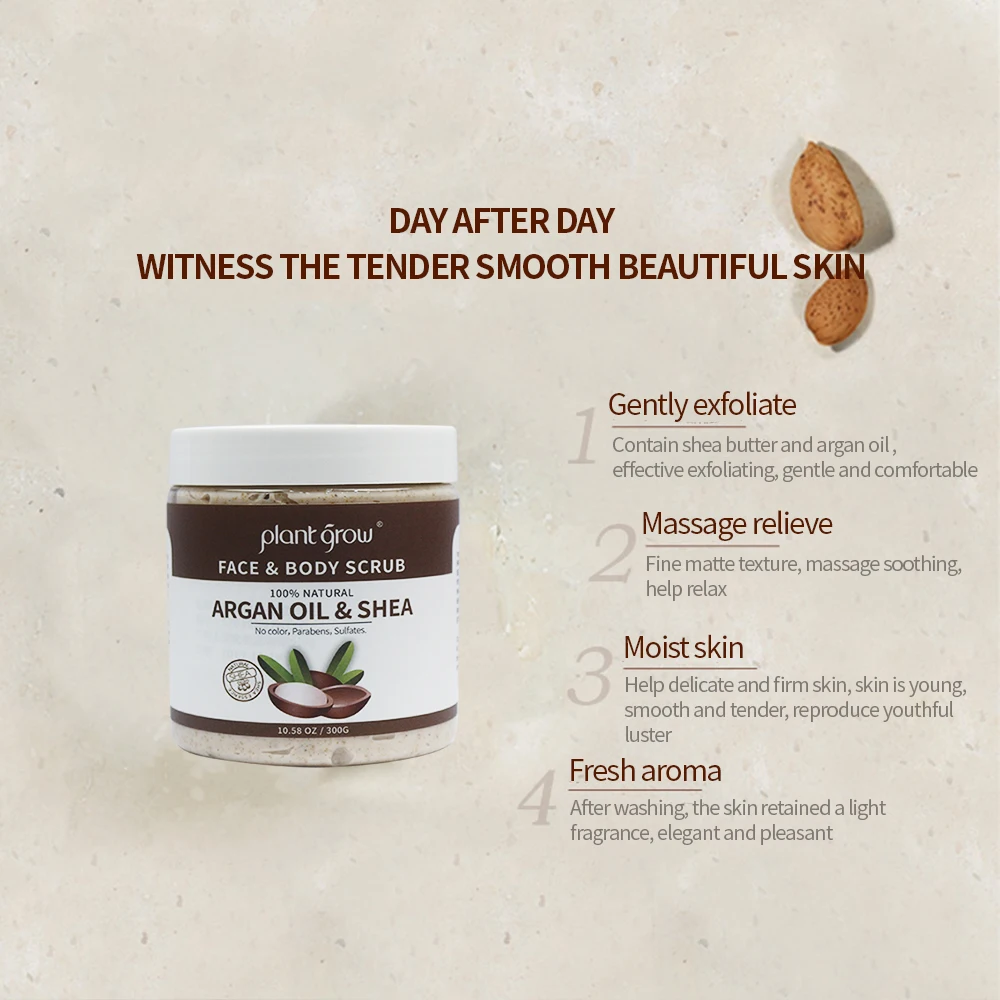 
OEM Hot Sale OEM/ODM 100% Natural dead sea salt Anti Cellulite Scrub & Exfoliator Coconut Milk Body Scrub for men for women 