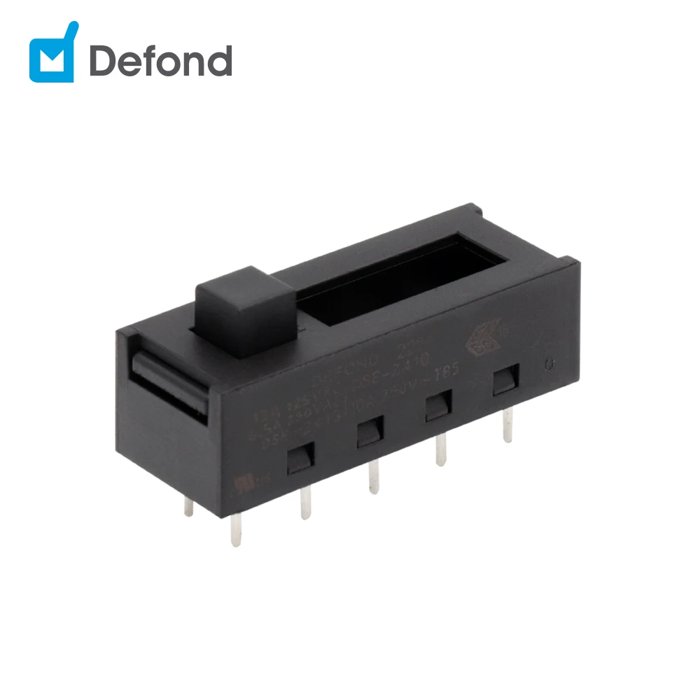 Клемма на печатную плату 4 позиции миниатюрный раздвижной двери выключатель света Defond DSE-2410-CAP31-15R 2p4t ползунковый переключатель