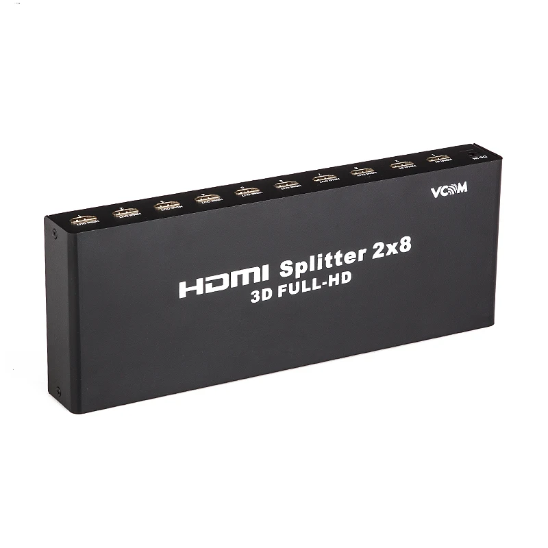 VCOM Switcher 2 In 8 Out 1.4V 1080P HDMI Splitter Switch 8 Way FHD Video with Remote Control Multi Monitor Adapter for PC