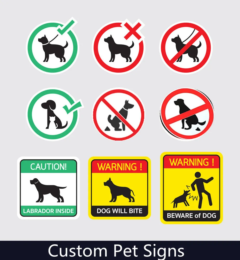 Wholesale Doggie Yard Dog Sign Custom No Poop And Pee Warning Garden Signal Please Clean Up After Your Dog Sign
