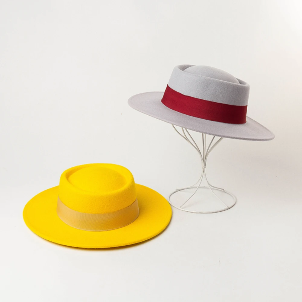Custom Chapeau Mujeres Sombreros Fieltro Adults Wholesale Wool Wide Brim Ladies Women Felt Panama Fedora