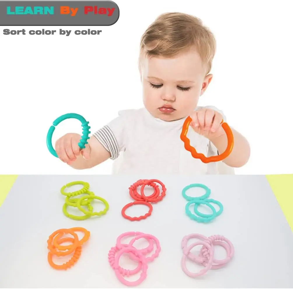 Wholesale Plastic Educational Plastic Toy Lacing Chain Toys Ring Plastic Diy Chain Link Toy