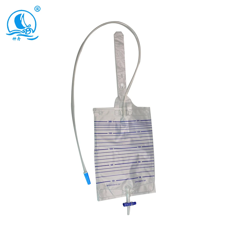 Disposable anti countercurrent drainage bag thickened catheter collection bag catheterization bag cross valve