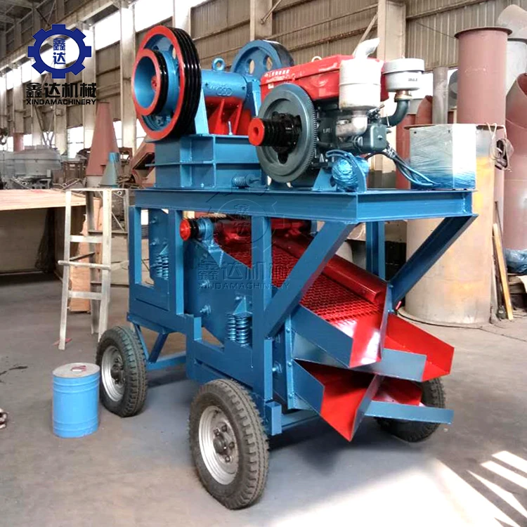 Mobile crusher stone granite limestone gravel jaw crusher machine stone crushing small rock crushers for sale