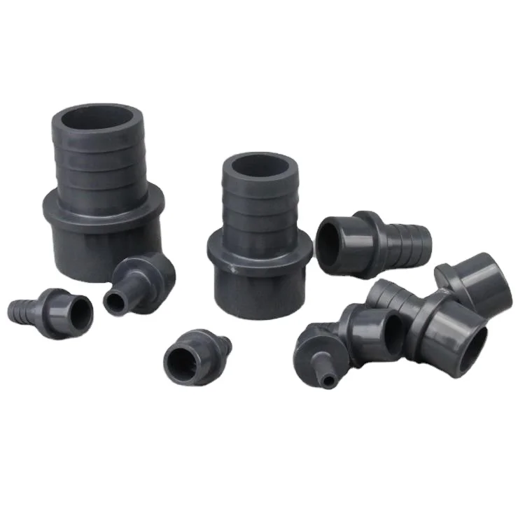 DIN UPVC hose connector pagoda direct PVC hose direct soft and hard quick connection plastic Pagoda-shape connector socket