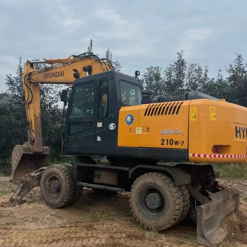 used hyundai 210w-7 wheel excavator second hand hyundai 210 wheel excavator Hyundai 210 210w-9t Used Excavator
