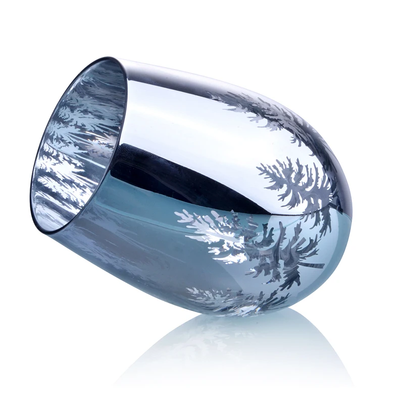 Best Selling Products 2021 in USA Online Sale  Gold and Silver Stemless Red Wine Glass for Christmas Gift